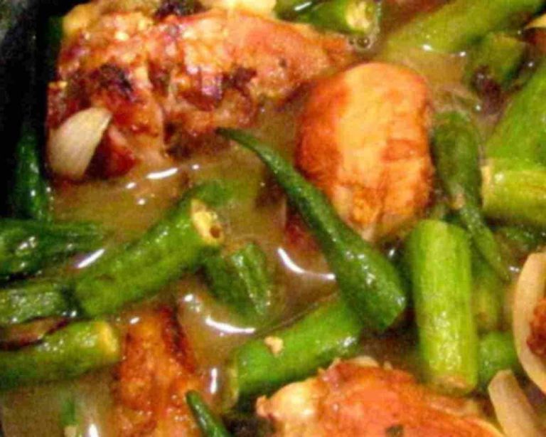 vPollo con Okra Haz tu almuerzo más delicioso