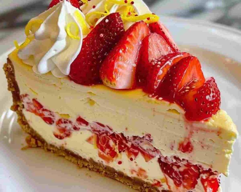 Cheesecake de fresa y limón